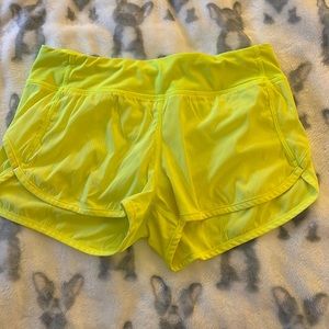 Ivivva workout shorts in bright yellow. Size 14